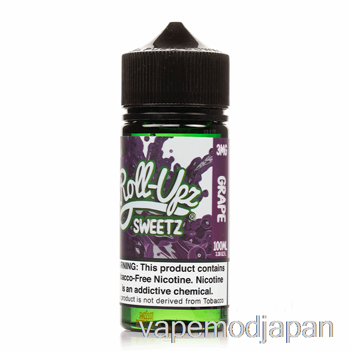VAPE ジャパン グレープ - ジュース ロールアップズ 電子リキッド - 100ml 6mg